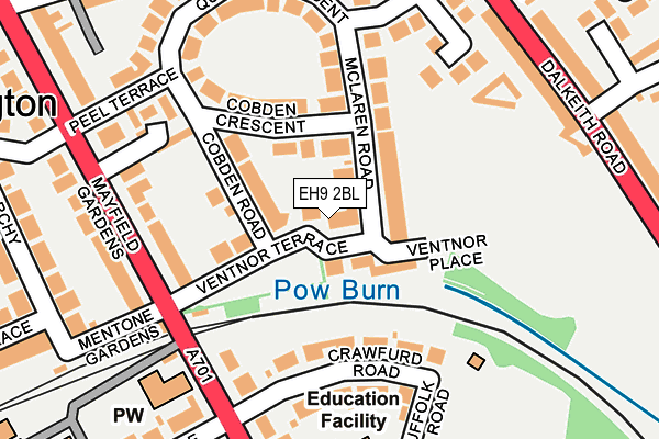 EH9 2BL map - OS OpenMap – Local (Ordnance Survey)