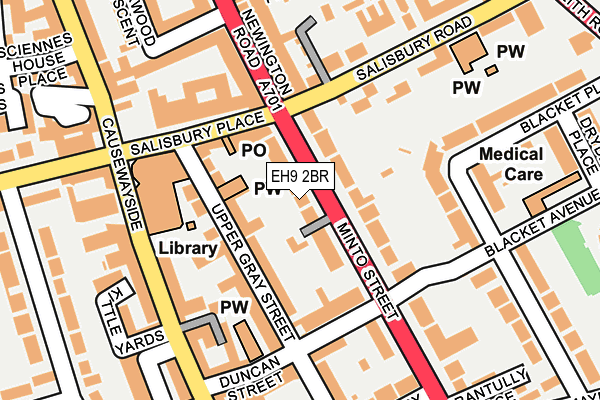 EH9 2BR map - OS OpenMap – Local (Ordnance Survey)