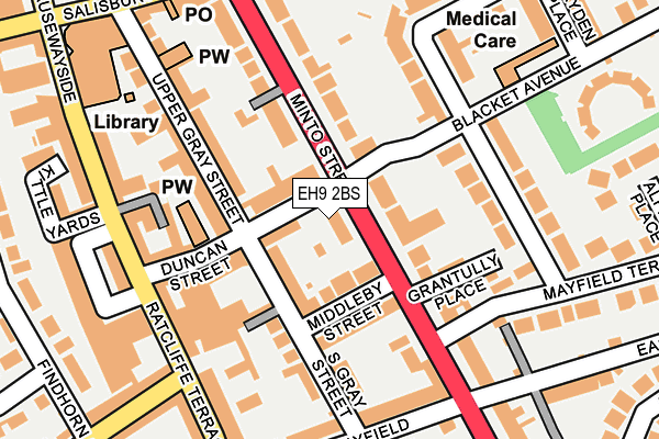 EH9 2BS map - OS OpenMap – Local (Ordnance Survey)