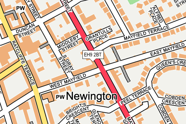 EH9 2BT map - OS OpenMap – Local (Ordnance Survey)