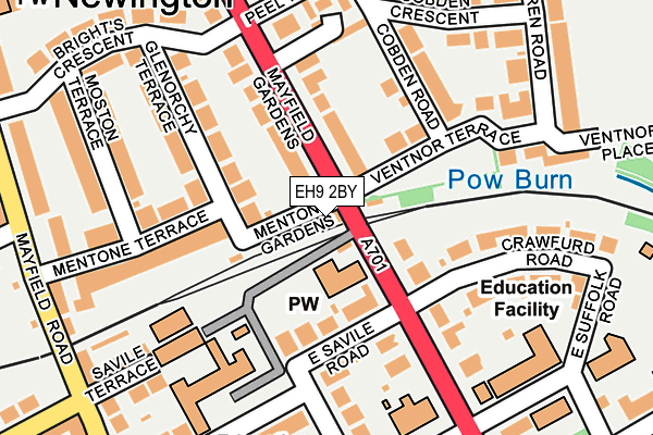 EH9 2BY map - OS OpenMap – Local (Ordnance Survey)