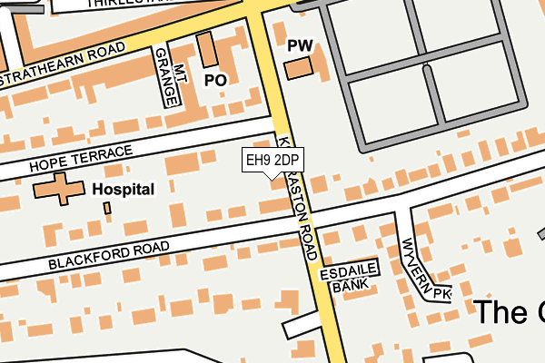 EH9 2DP map - OS OpenMap – Local (Ordnance Survey)
