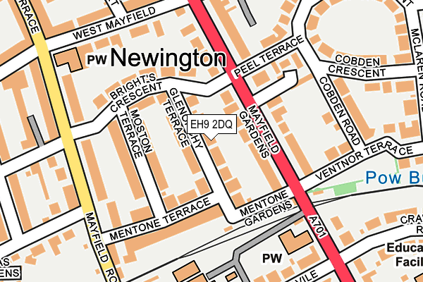 EH9 2DQ map - OS OpenMap – Local (Ordnance Survey)