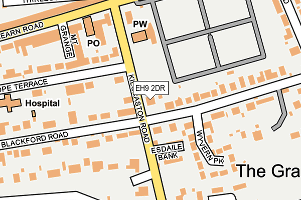 EH9 2DR map - OS OpenMap – Local (Ordnance Survey)