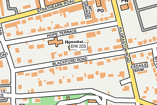 EH9 2DS map - OS OpenMap – Local (Ordnance Survey)