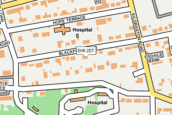 EH9 2DT map - OS OpenMap – Local (Ordnance Survey)