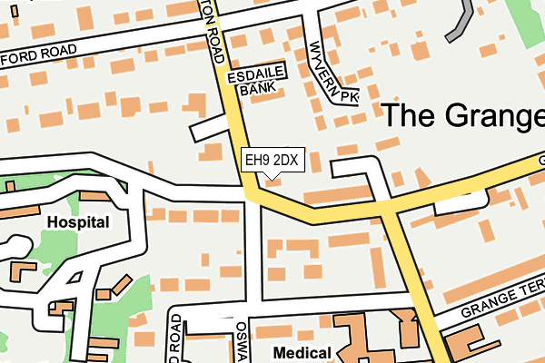 EH9 2DX map - OS OpenMap – Local (Ordnance Survey)