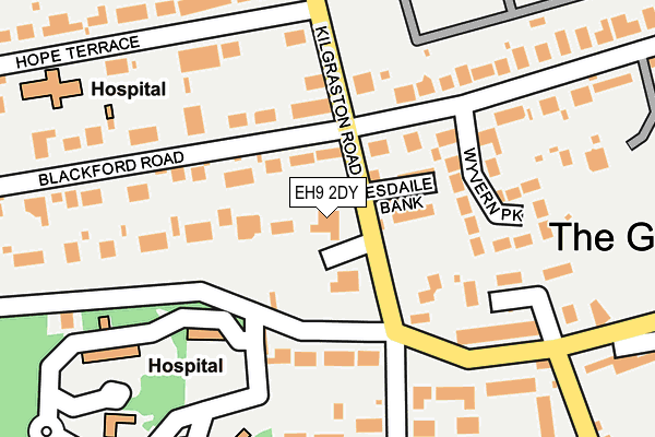 EH9 2DY map - OS OpenMap – Local (Ordnance Survey)