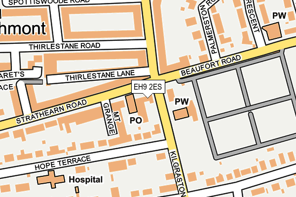 EH9 2ES map - OS OpenMap – Local (Ordnance Survey)