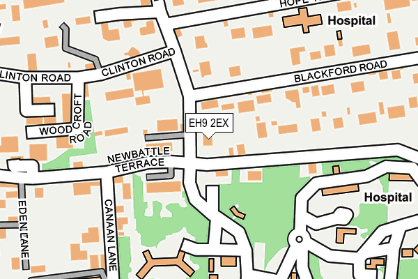EH9 2EX map - OS OpenMap – Local (Ordnance Survey)