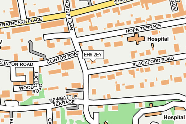 EH9 2EY map - OS OpenMap – Local (Ordnance Survey)