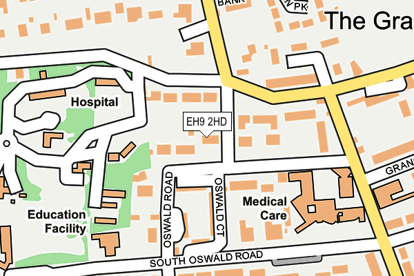 EH9 2HD map - OS OpenMap – Local (Ordnance Survey)