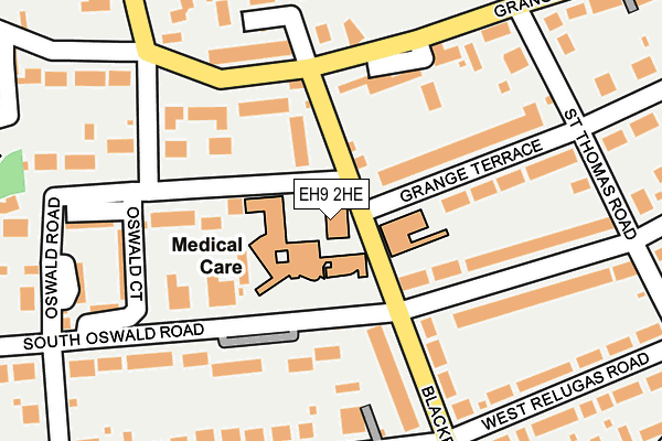 EH9 2HE map - OS OpenMap – Local (Ordnance Survey)