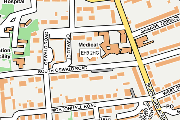 EH9 2HG map - OS OpenMap – Local (Ordnance Survey)