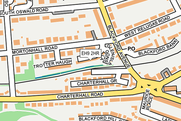 EH9 2HR map - OS OpenMap – Local (Ordnance Survey)