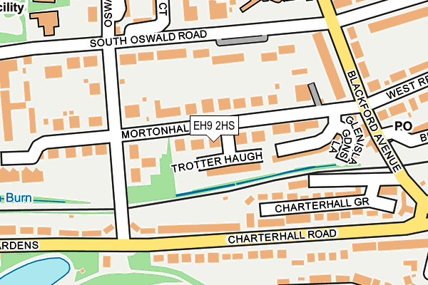 EH9 2HS map - OS OpenMap – Local (Ordnance Survey)