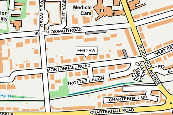 EH9 2HW map - OS OpenMap – Local (Ordnance Survey)