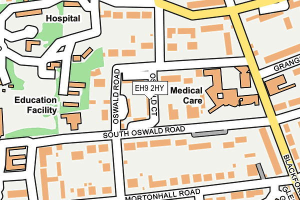 EH9 2HY map - OS OpenMap – Local (Ordnance Survey)
