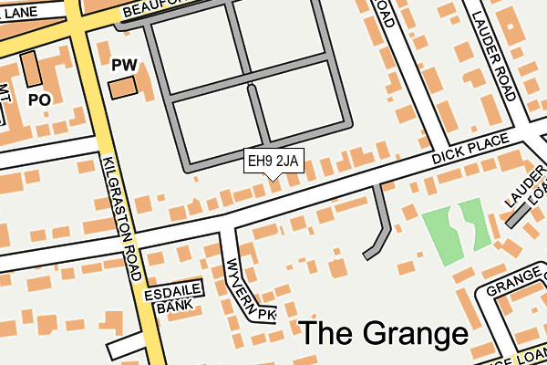 EH9 2JA map - OS OpenMap – Local (Ordnance Survey)