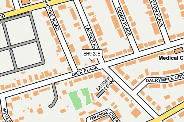 EH9 2JE map - OS OpenMap – Local (Ordnance Survey)