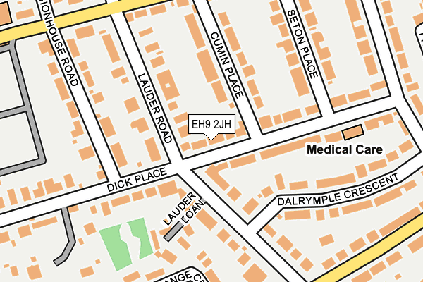 EH9 2JH map - OS OpenMap – Local (Ordnance Survey)