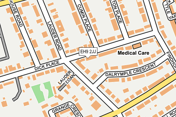 EH9 2JJ map - OS OpenMap – Local (Ordnance Survey)