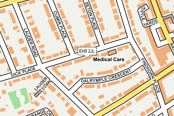 EH9 2JL map - OS OpenMap – Local (Ordnance Survey)