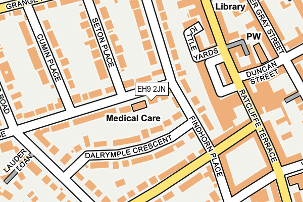 EH9 2JN map - OS OpenMap – Local (Ordnance Survey)