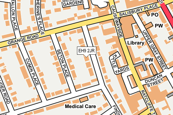 EH9 2JR map - OS OpenMap – Local (Ordnance Survey)