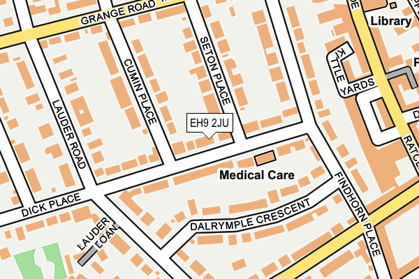 EH9 2JU map - OS OpenMap – Local (Ordnance Survey)