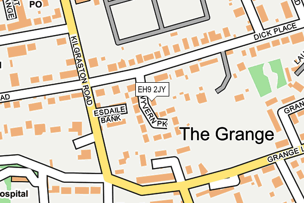 EH9 2JY map - OS OpenMap – Local (Ordnance Survey)