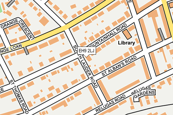 EH9 2LJ map - OS OpenMap – Local (Ordnance Survey)