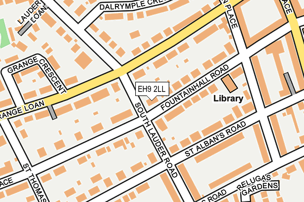 EH9 2LL map - OS OpenMap – Local (Ordnance Survey)