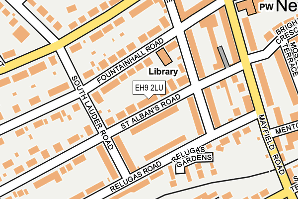 EH9 2LU map - OS OpenMap – Local (Ordnance Survey)