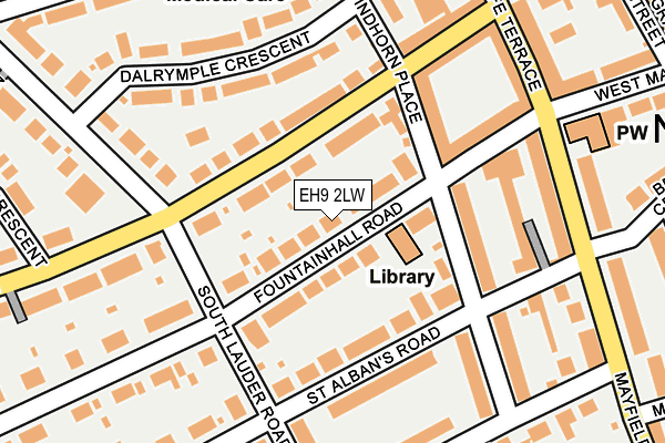 EH9 2LW map - OS OpenMap – Local (Ordnance Survey)