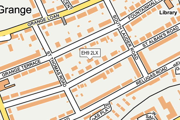 EH9 2LX map - OS OpenMap – Local (Ordnance Survey)