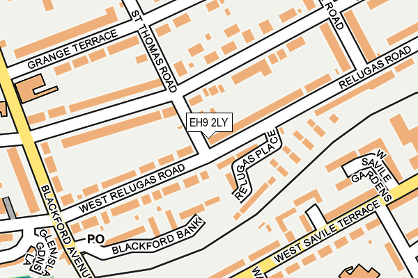 EH9 2LY map - OS OpenMap – Local (Ordnance Survey)