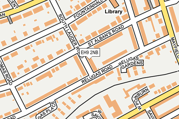 EH9 2NB map - OS OpenMap – Local (Ordnance Survey)