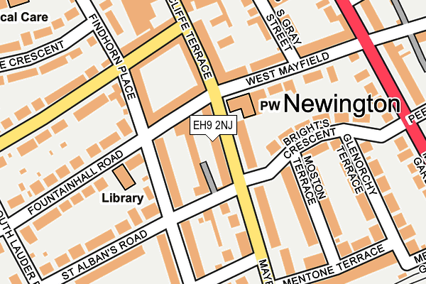 EH9 2NJ map - OS OpenMap – Local (Ordnance Survey)