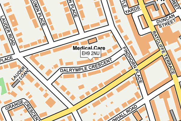 EH9 2NU map - OS OpenMap – Local (Ordnance Survey)