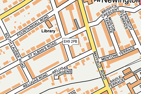 EH9 2PB map - OS OpenMap – Local (Ordnance Survey)