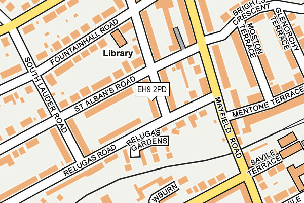 EH9 2PD map - OS OpenMap – Local (Ordnance Survey)