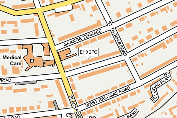 EH9 2PG map - OS OpenMap – Local (Ordnance Survey)