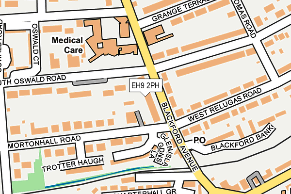 EH9 2PH map - OS OpenMap – Local (Ordnance Survey)