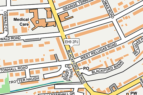 EH9 2PJ map - OS OpenMap – Local (Ordnance Survey)