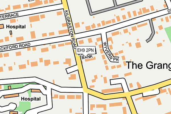 EH9 2PN map - OS OpenMap – Local (Ordnance Survey)