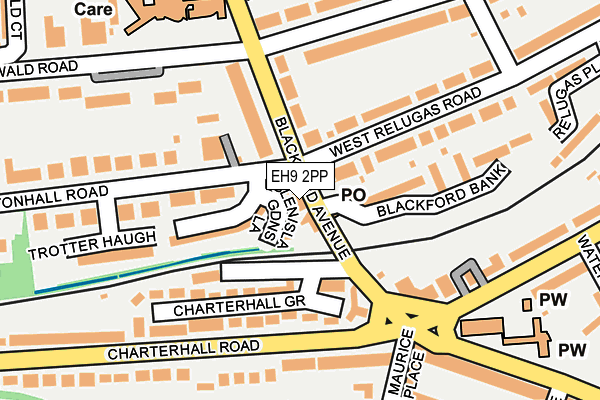 EH9 2PP map - OS OpenMap – Local (Ordnance Survey)