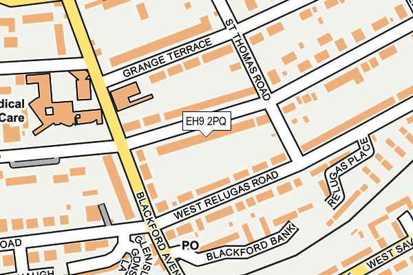 EH9 2PQ map - OS OpenMap – Local (Ordnance Survey)
