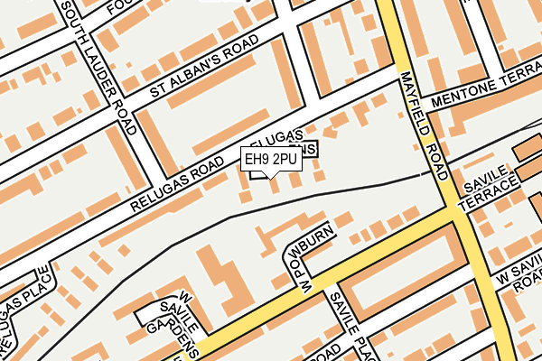 EH9 2PU map - OS OpenMap – Local (Ordnance Survey)