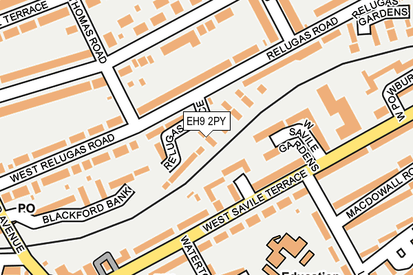 EH9 2PY map - OS OpenMap – Local (Ordnance Survey)